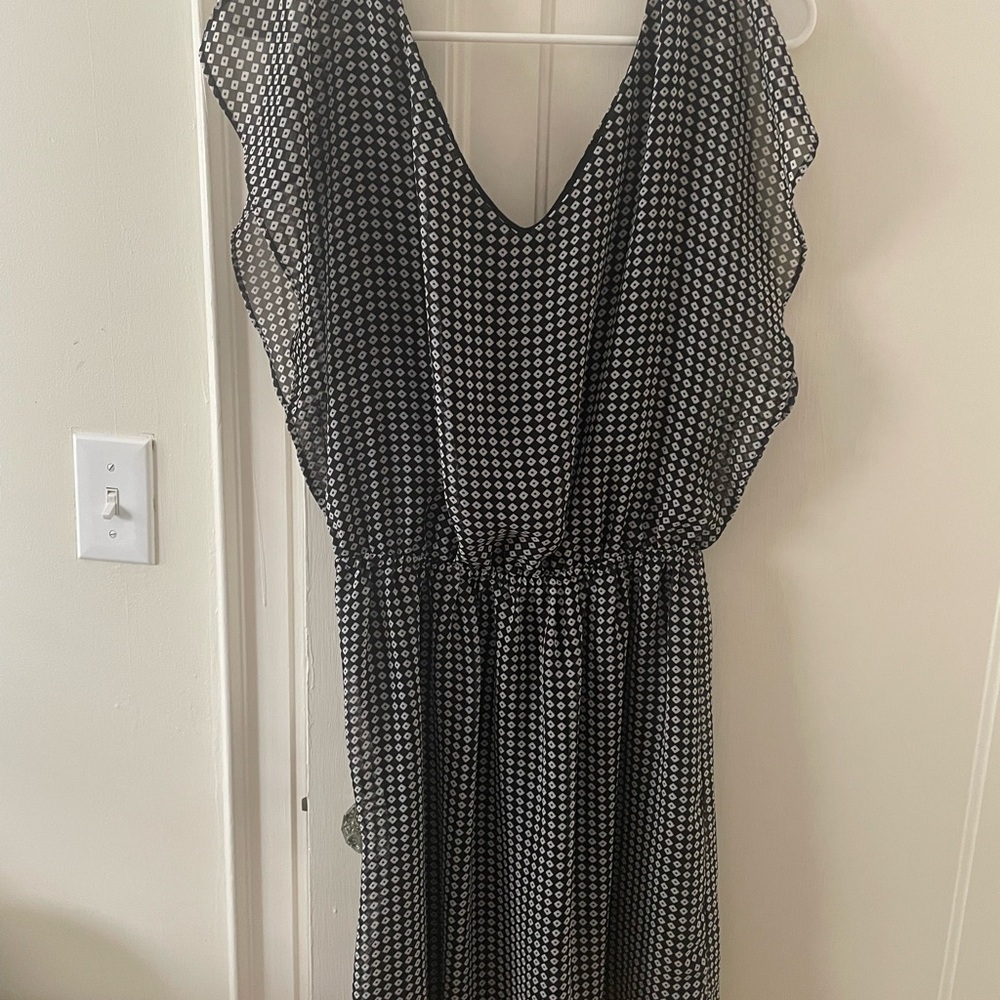 GAP Sundress with V-Neck and Flutter Sleeves